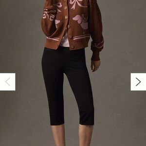 Anthropologie Brown and Pink Patterned Cardigan